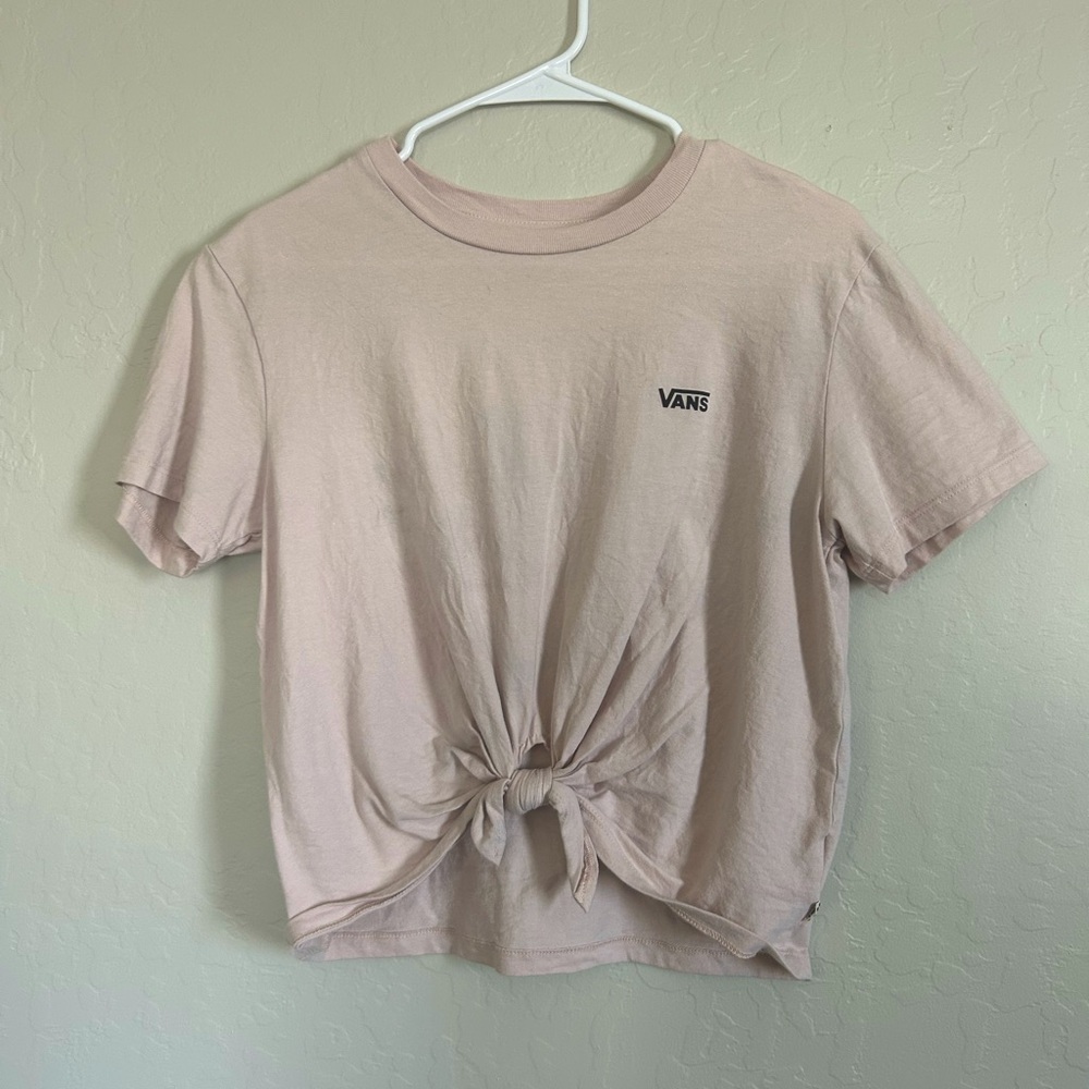 Vans Pink Tie-Front Crop Top